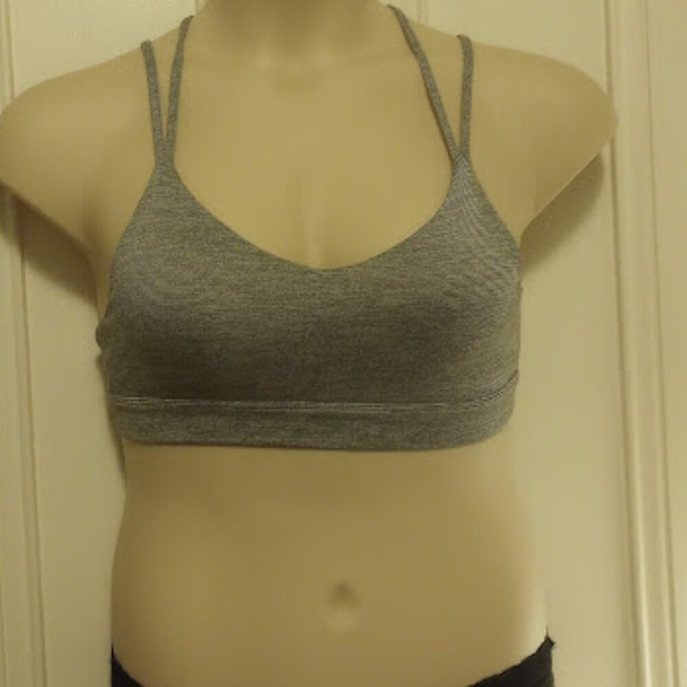 Old Navy Light Support Strappy Gray Sports Bra Size M